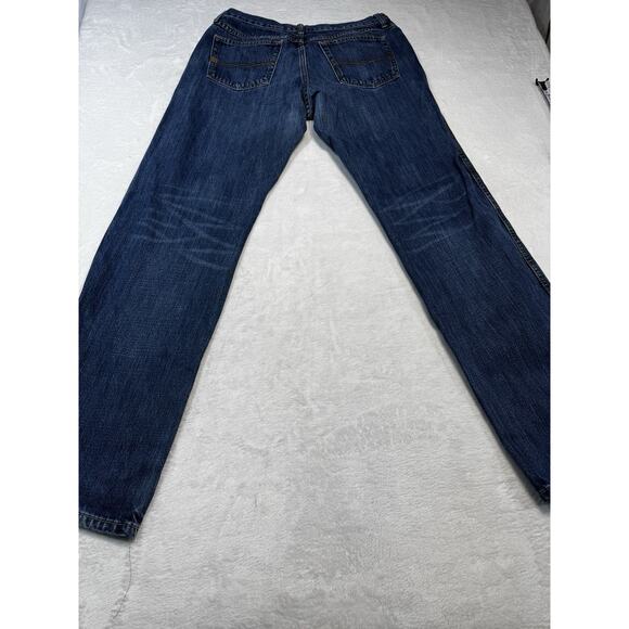 Ariat Loop Lock Jeans 32x34 Dark Wash Straight Fit Western Denim Rugged Classic - Picture 7 of 8